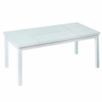Mesa Jardín Abatible Agnes Aluminio Blanco 60 x 120 x 48,5 cm 
