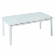 Mesa Jardín Abatible Agnes Aluminio Blanco 60 x 120 x 48,5 cm 