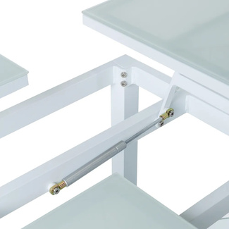 Mesa Jardín Abatible Agnes Aluminio Blanco 60 x 120 x 48,5 cm 