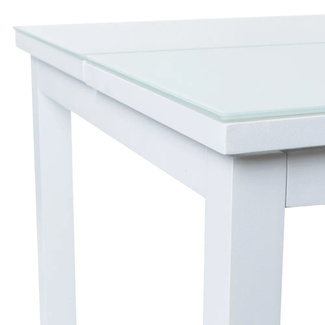 Mesa Jardín Abatible Agnes Aluminio Blanco 60 x 120 x 48,5 cm 