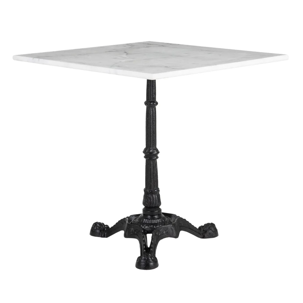 Mesa Bar Tablero en Mármol Blanco 70 x 70 x 71 cm