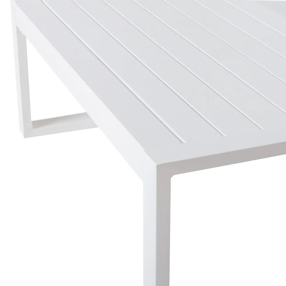 Mesa Baja Jardín IO Aluminio Blanco 100 x 100 x 45 cm 