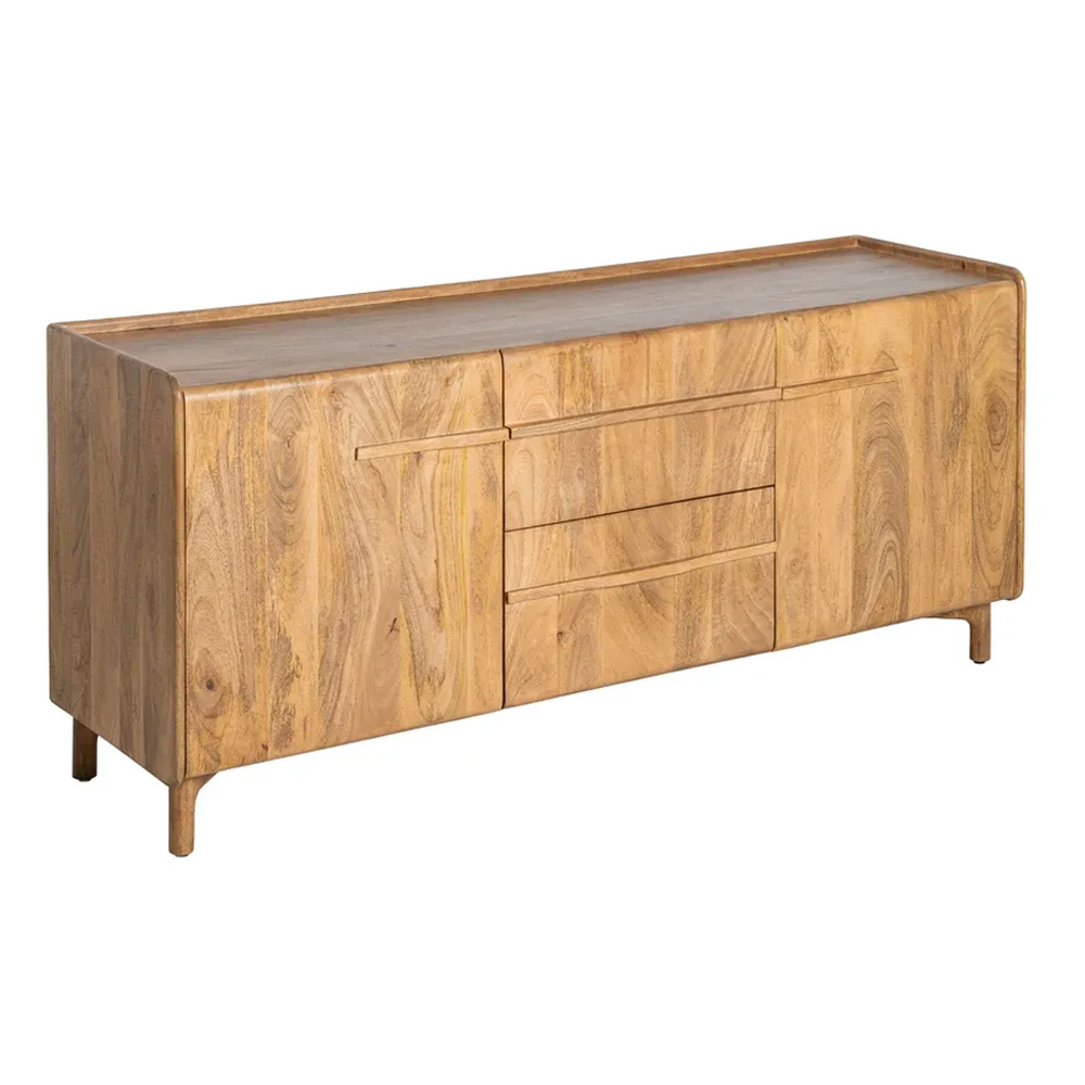Aparador de Madera de Mango 2 Puertas 45 x 160 x 70 cm 