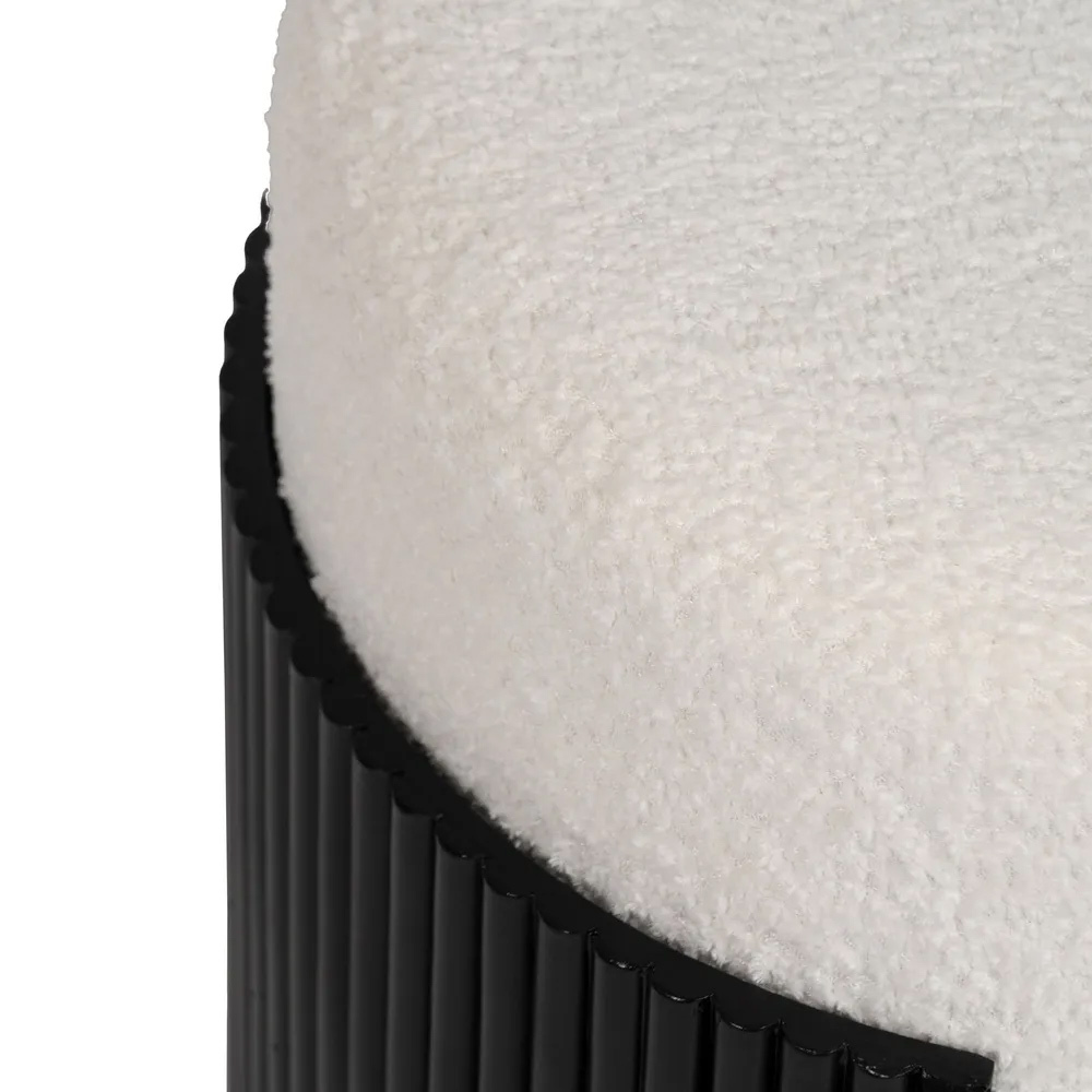 Puf DM Blanco Negro 43 x 43 x 41 cm 