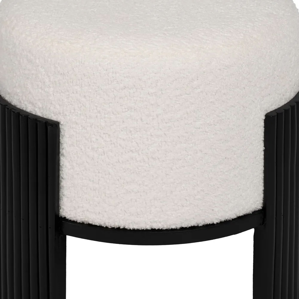 Puf DM Blanco Negro 43 x 43 x 41 cm 