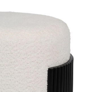 Puf DM Blanco Negro 43 x 43 x 41 cm 