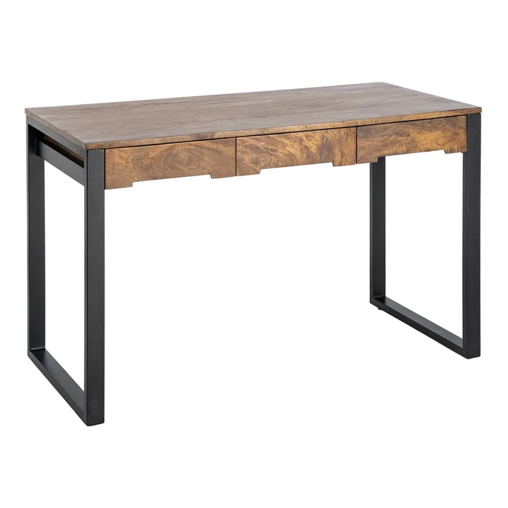 Escritorio Industrial de Madera de Mango 3 Cajones 60 x 125 x 76 cm  