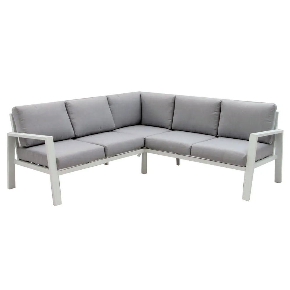Rinconera Exterior Thais de Aluminio Blanco 195 x 195 x 73,6 cm  