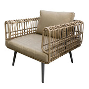 Sillón Jardín Ariki de Acero y Rattán 84 x 83 x 67 cm 