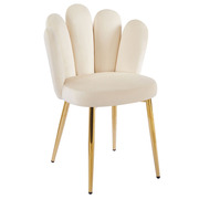 Silla Lakya Golden de Terciopelo 62 x 56 x 89 cm 