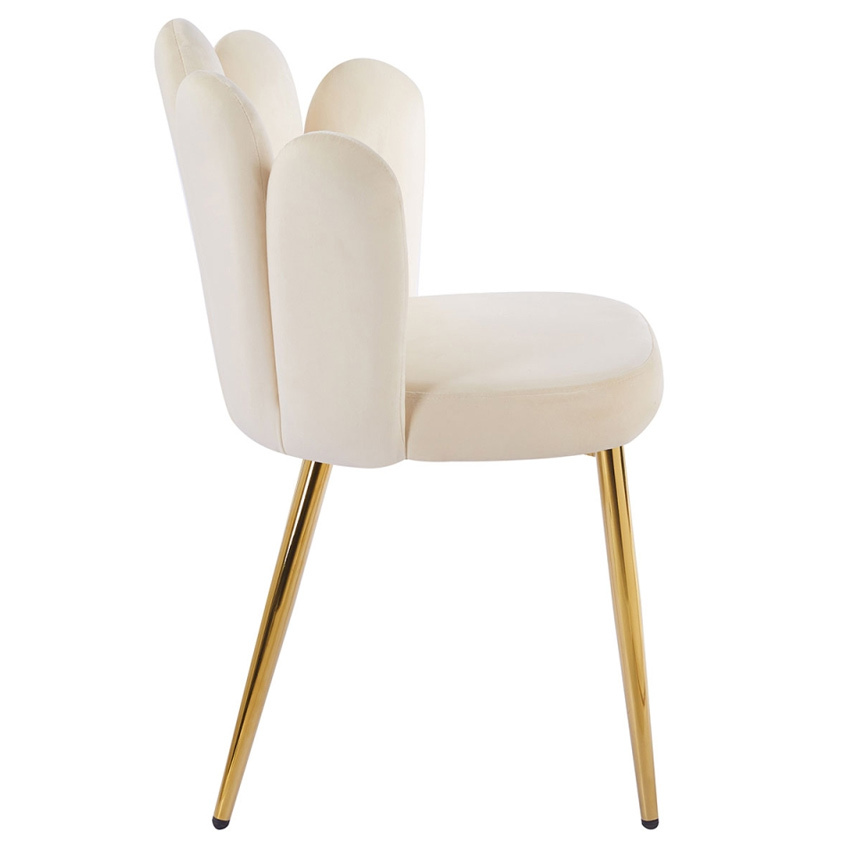 Silla Lakya Golden de Terciopelo 62 x 56 x 89 cm 