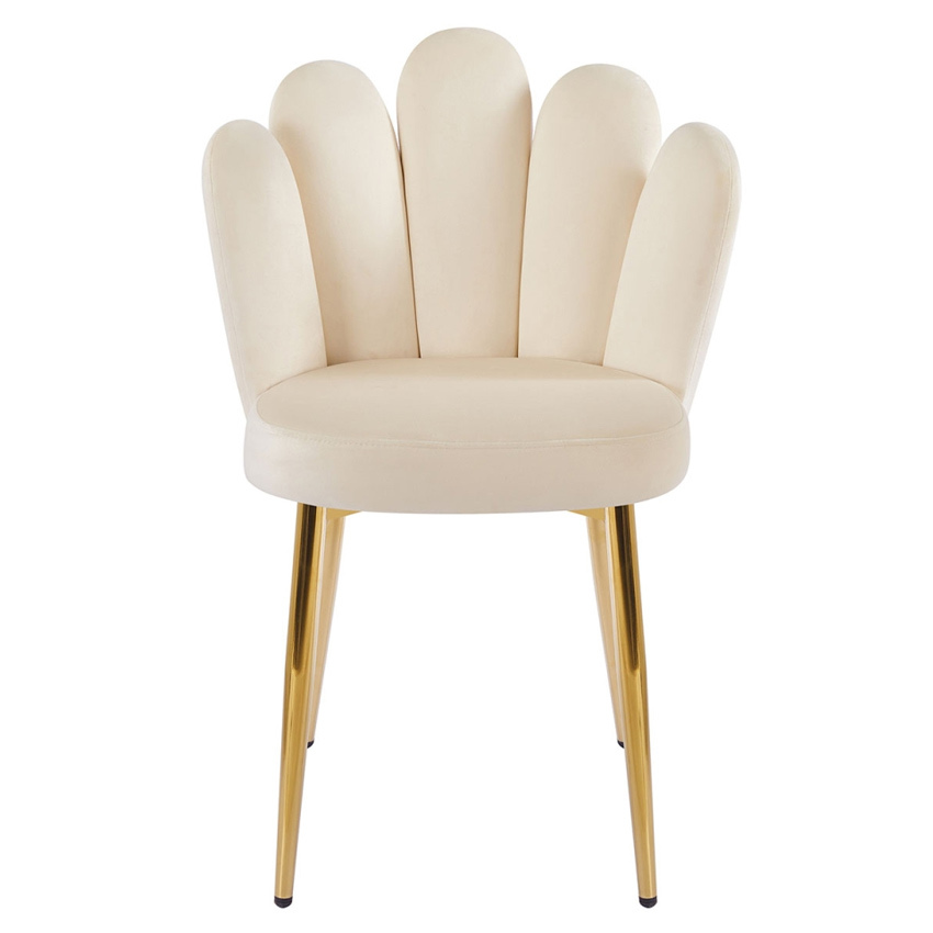 Silla Lakya Golden de Terciopelo 62 x 56 x 89 cm 
