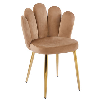 Silla Lakya Golden de Terciopelo 62 x 56 x 89 cm 