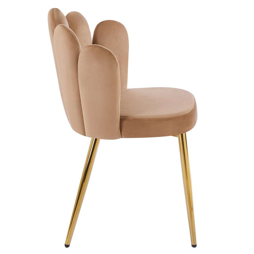 Silla Lakya Golden de Terciopelo 62 x 56 x 89 cm 