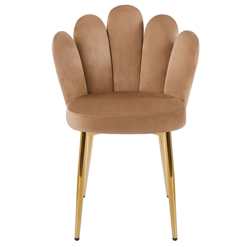 Silla Lakya Golden de Terciopelo 62 x 56 x 89 cm 