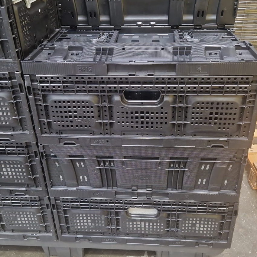 Lote de Cajas Plegables Rejadas Usadas 