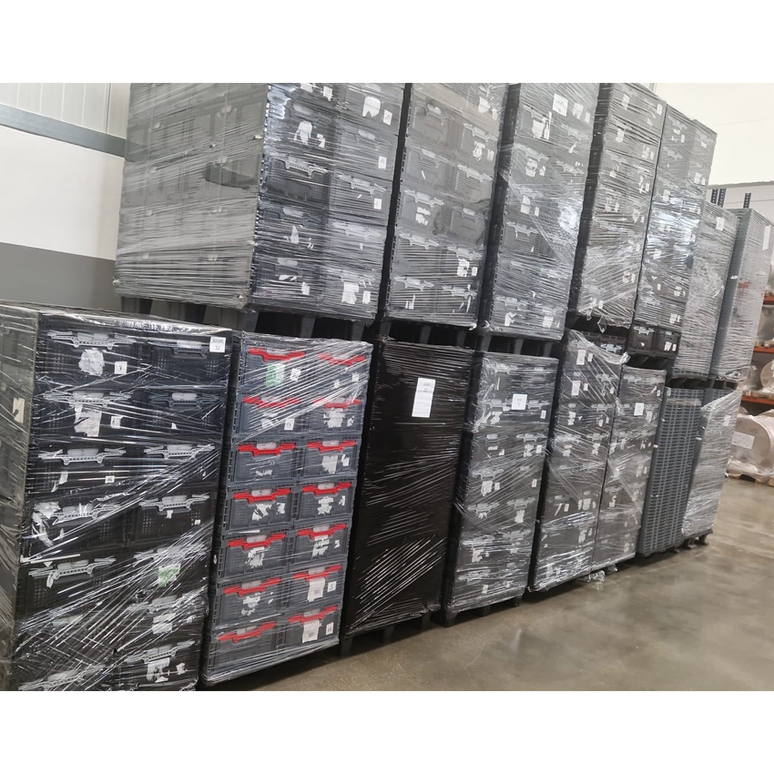 Lote de Cajas Plegables Rejadas Usadas 