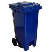 Contenedor de Residuos Azul con Pedal de Metal de 120 litros  