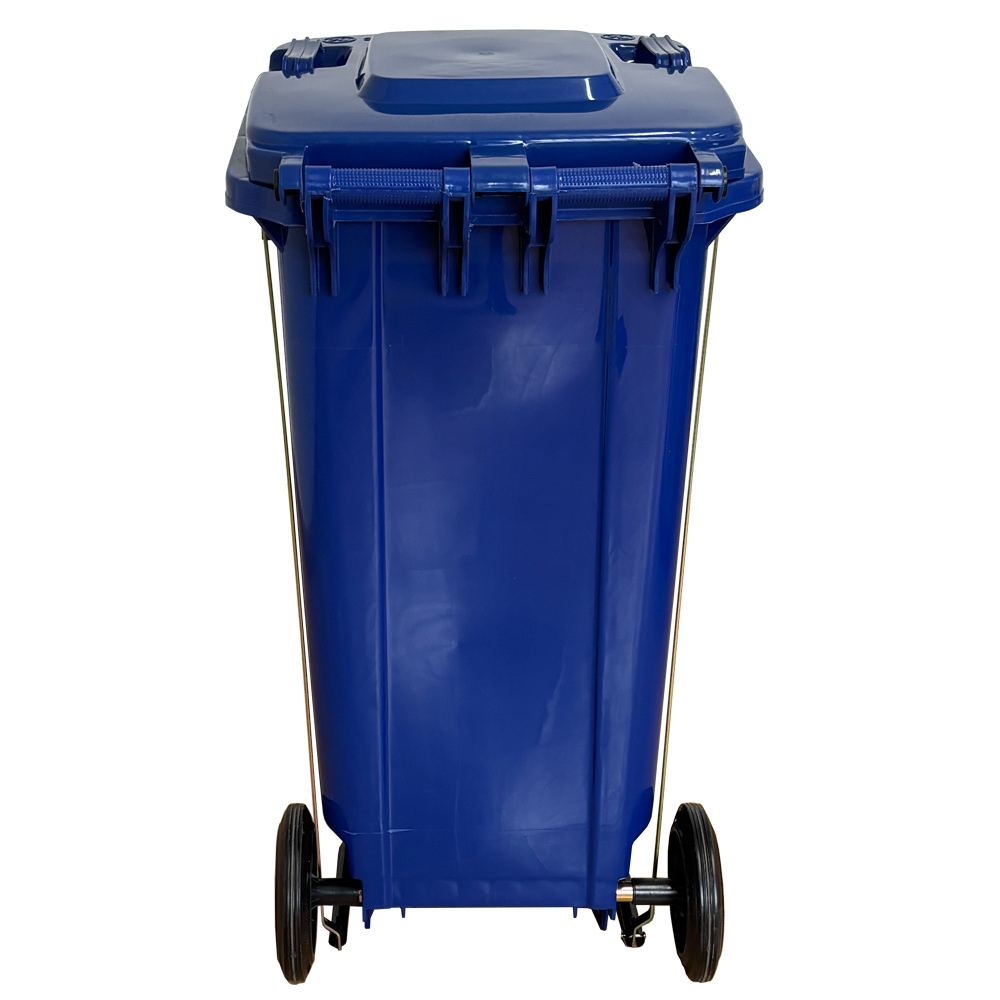Contenedor de Basura Azul con Pedal de Metal de 120 litros  