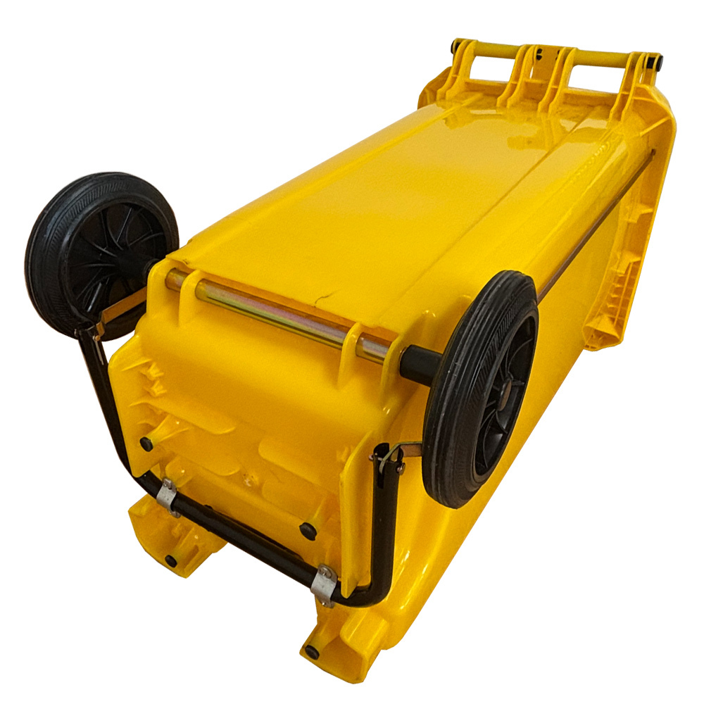 Contenedor de Basura Amarillo con Pedal de Metal de 120 litros  