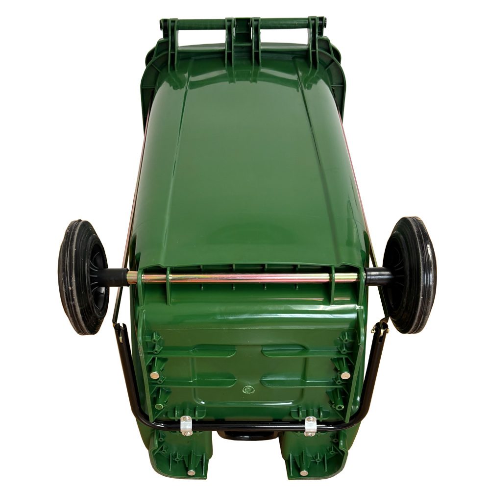 Contenedor de Residuos 240 litros Verde con Pedal Metálico 