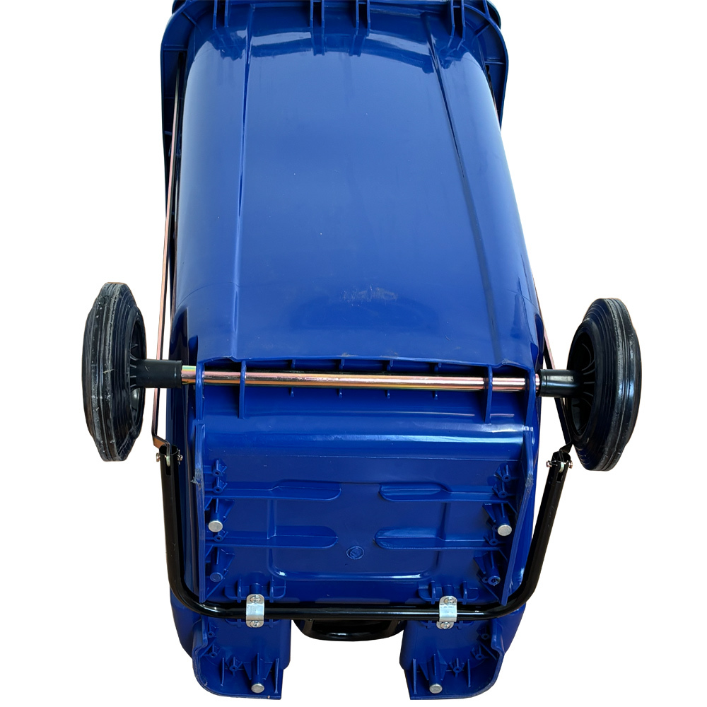 Contenedor de Residuos 240 litros Azul con Pedal Metálico 