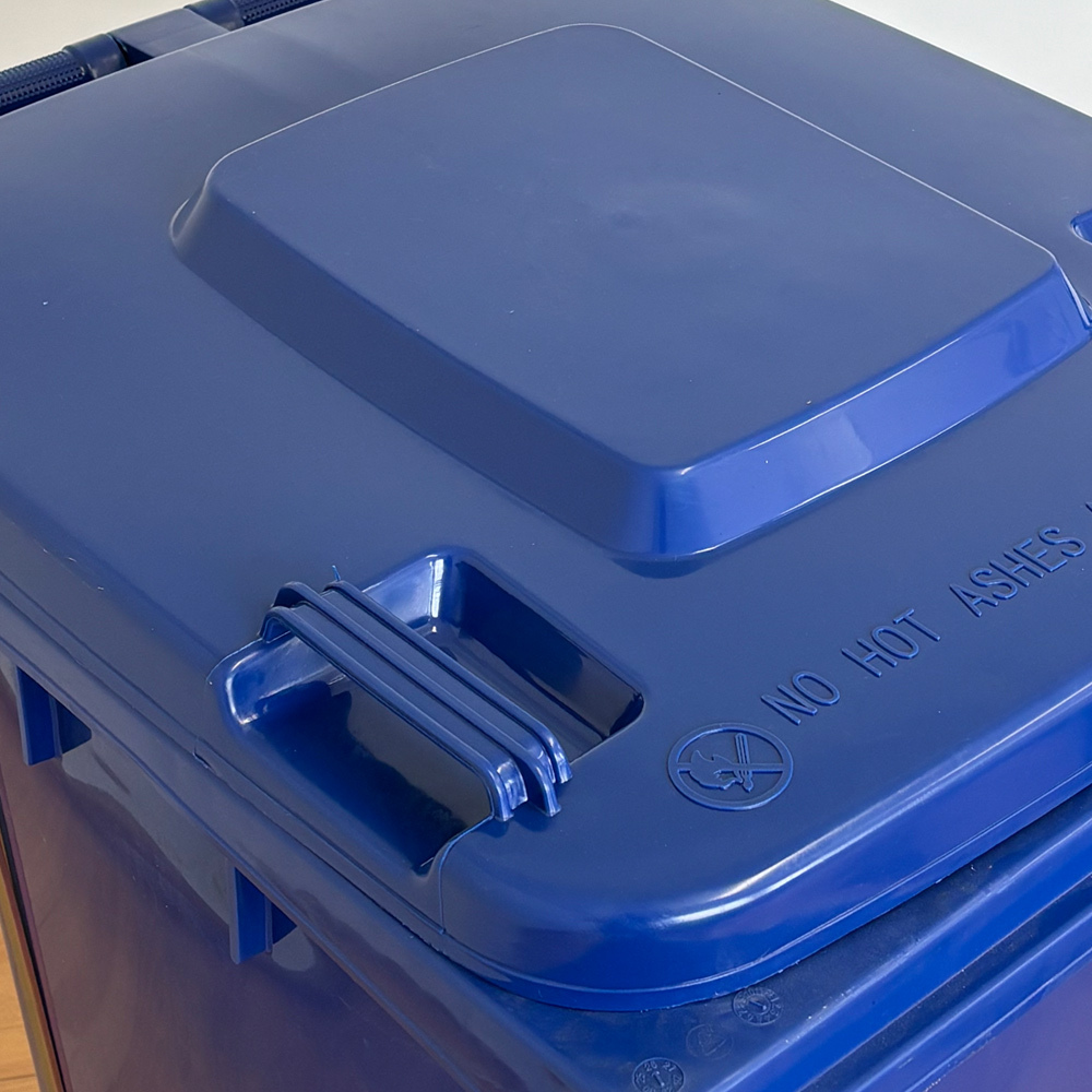 Contenedor de Residuos 240 litros Azul con Pedal Metálico 