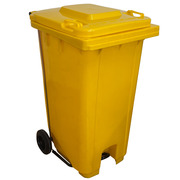 Contenedor de Residuos Amarillo con Pedal Metálico 240 litros 