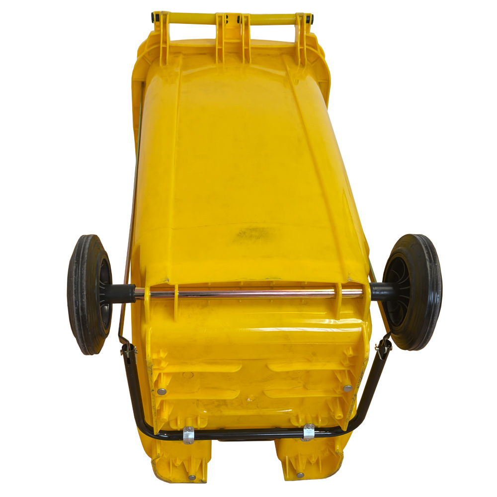 Contenedor de Residuos 240 litros Amarillo con Pedal Metálico 