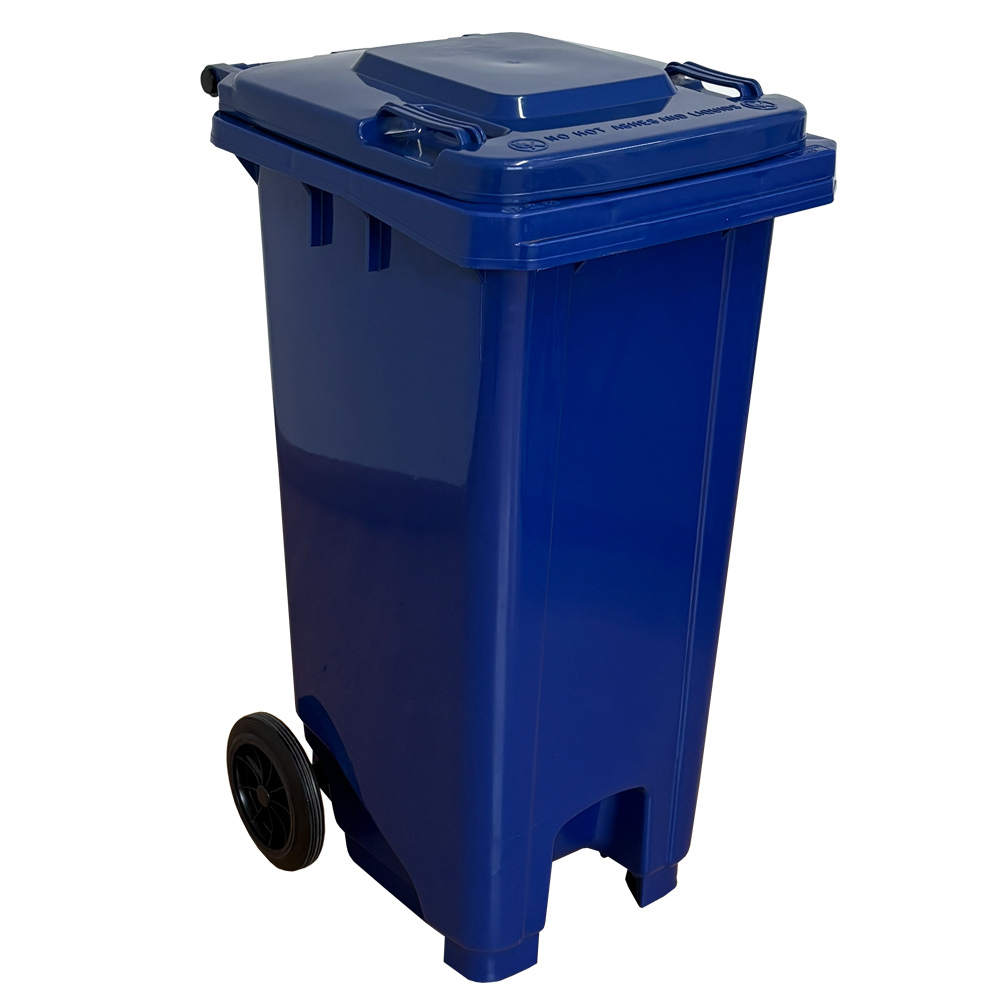 Contenedor de Basura Azul con Pedal de Metal de 120 litros  