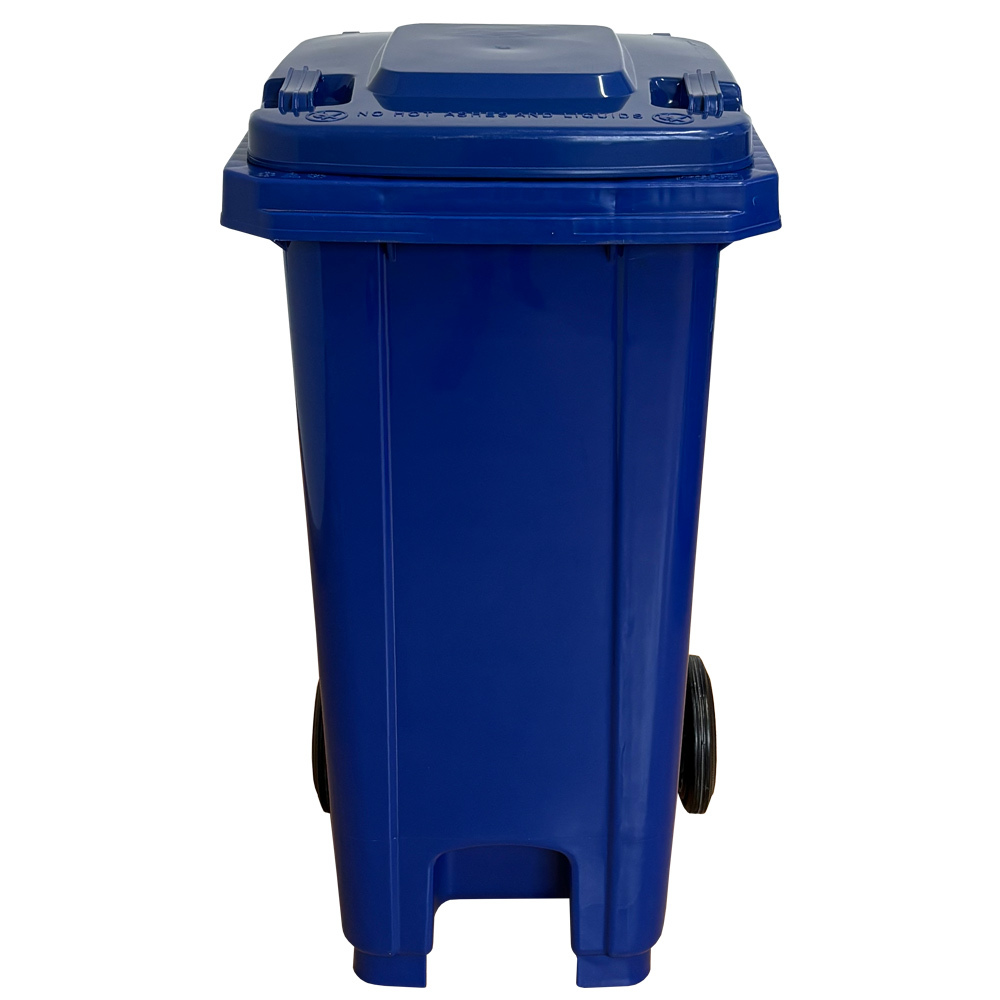 Contenedor de Basura Azul con Pedal de Metal de 120 litros  