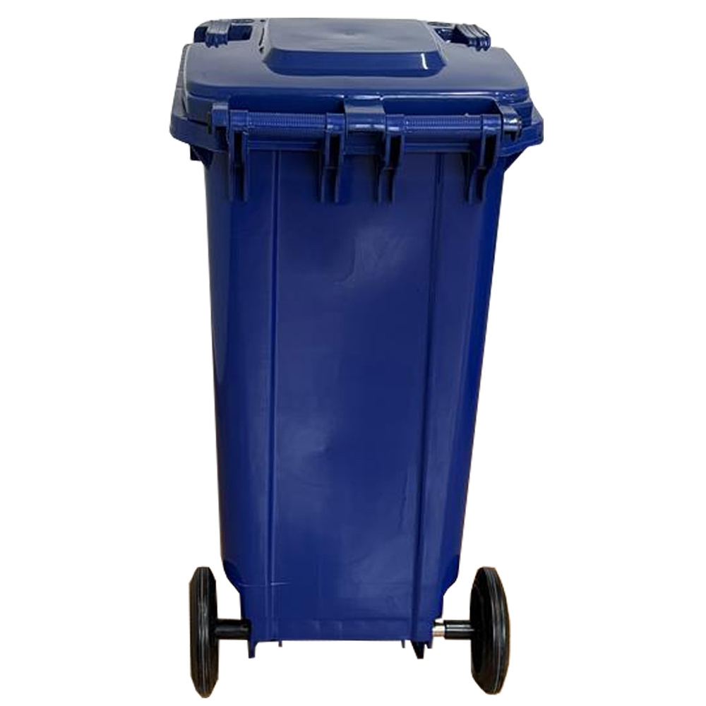 Contenedor de Basura Azul con Pedal de Metal de 120 litros  