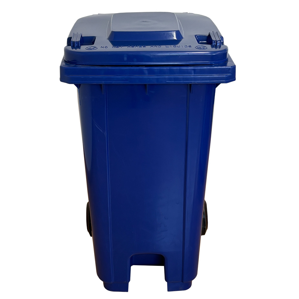 Contenedor de Residuos 240 litros Azul con Pedal Metálico 