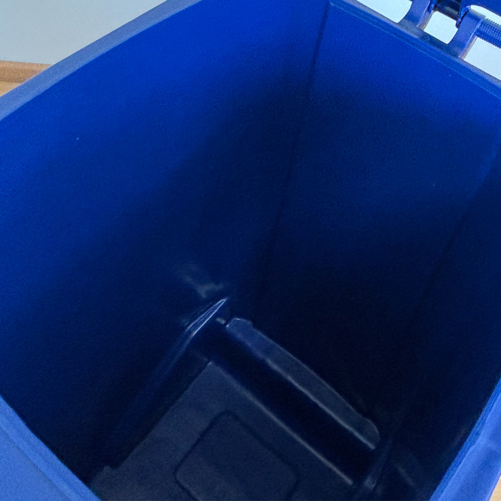 Contenedor de Residuos 240 litros Azul con Pedal Metálico 