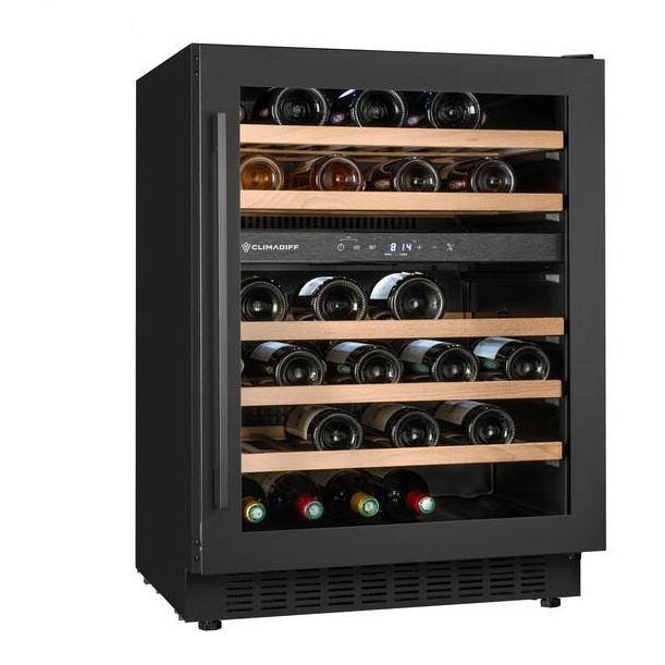 Vinoteca encastrable 2 temperaturas Negra efecto MATE 46 botellas Climadiff CBU50DZBM 