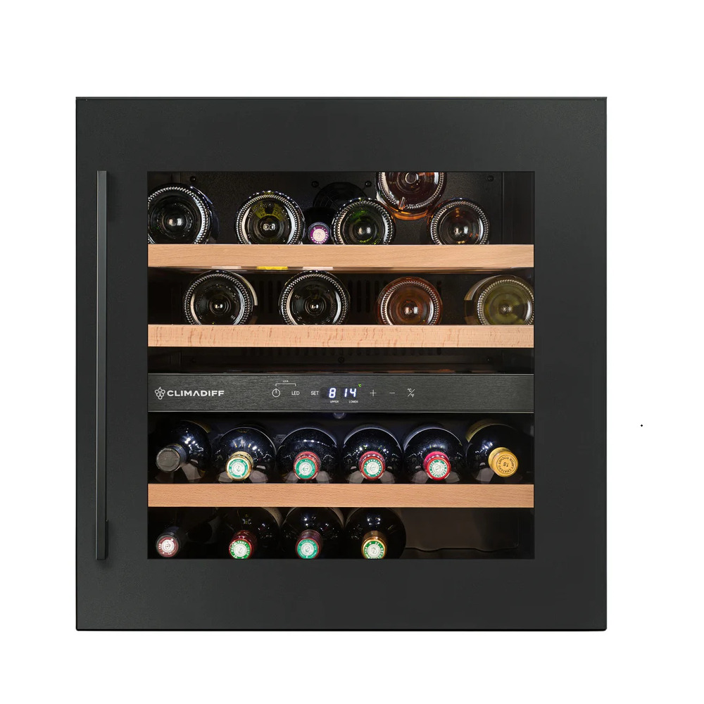 Vinoteca encastrable en columna acabado negro Mate 2 zonas temperatura para 36 botellas CBI36DBM 
