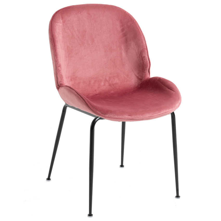 Silla Shel Black Tejido Terciopelo