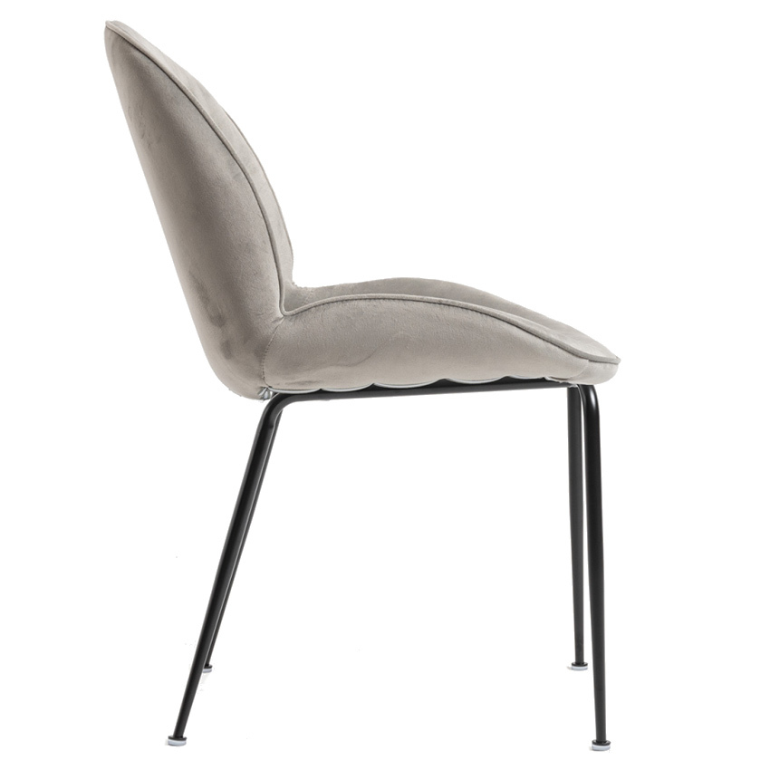 Silla Shel Black Terciopelo