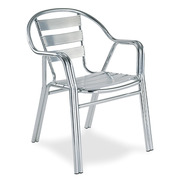 Sillon Apilable de Aluminio Anodizado Plata Mod.294