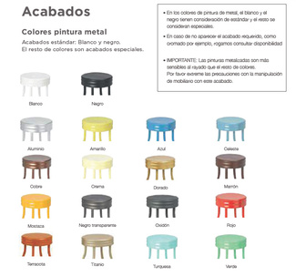 Mesa en Tubo de Aluminio Pintado Ref.M3543 