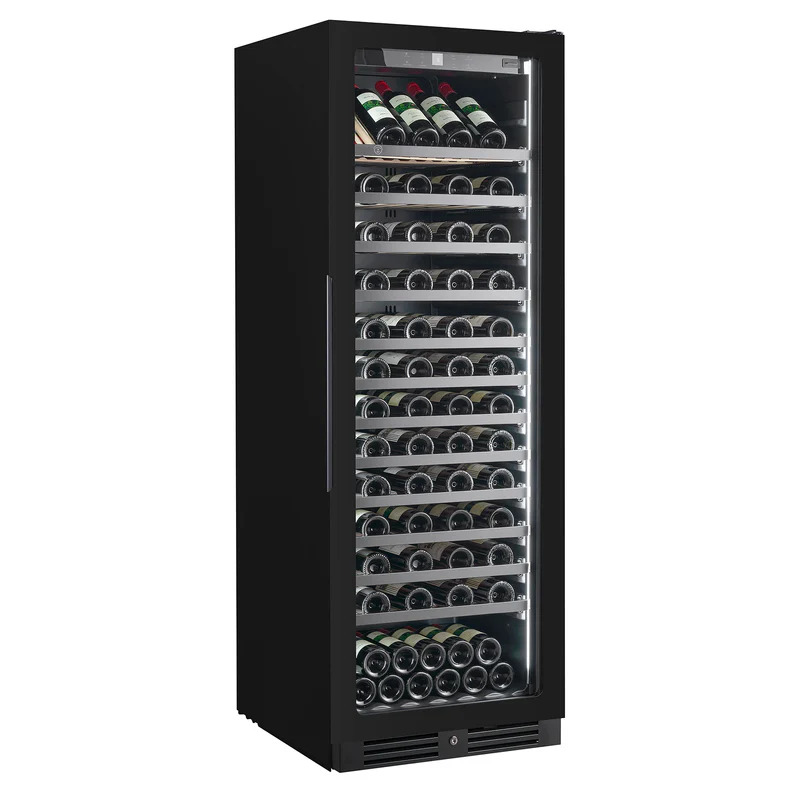 Vinoteca Nestor M Wine NWX1124FN2 124 Botellas 1 Zona Black Glass TFT baldas sobre railes 