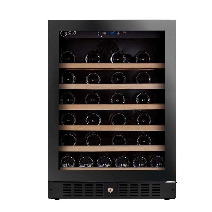 Vinoteca Cave Vinum encastrable bajo encimera negra para 46 botellas CV-46EN