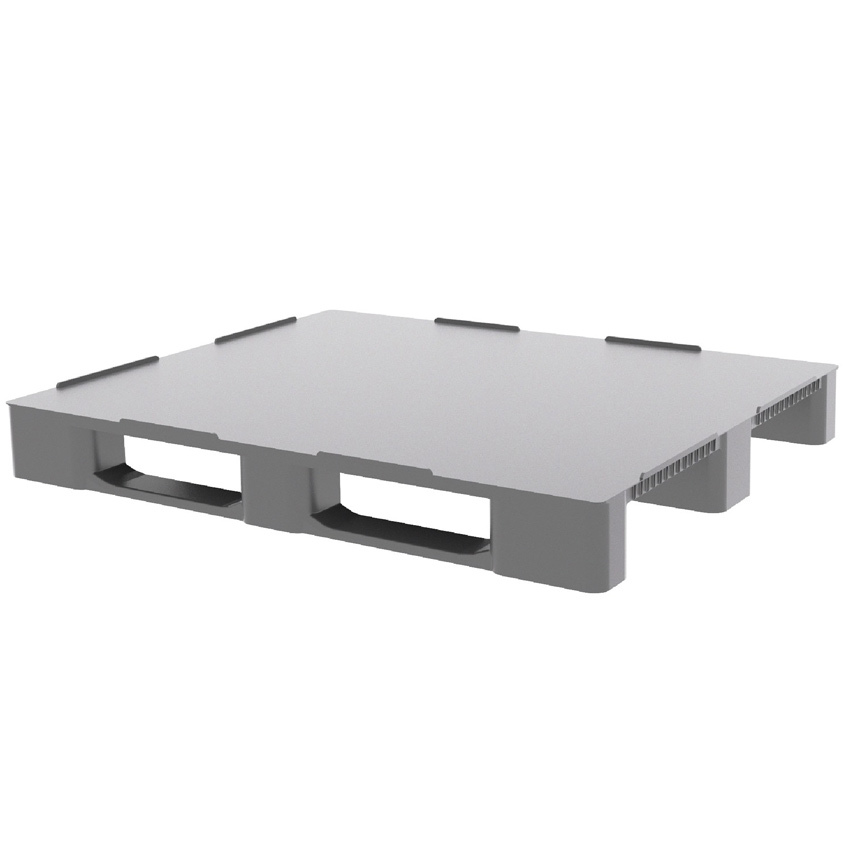Palet Plástico Superficie Cerrada con 3 Patines 100 x 120 x 15 cm 