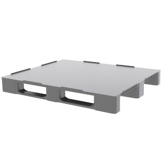 Palet Plástico Superficie Cerrada con 3 Patines 100 x 120 x 15 cm 