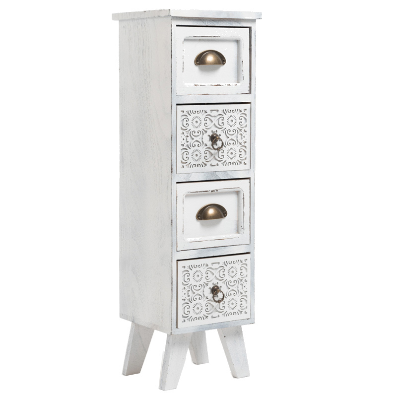 Mueble Auxiliar Rati Envejecido 4 Cajones   
