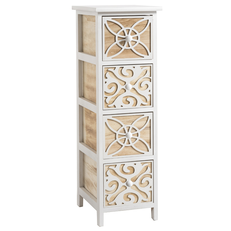 Mueble Auxiliar Estrecho Walfle 4 Cajones 