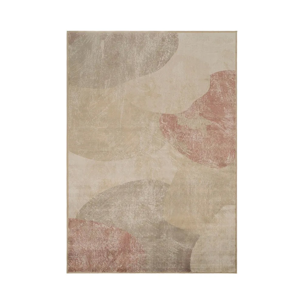 Alfombra Geométrico Natural Teja Viscosa 160 x 230 cm