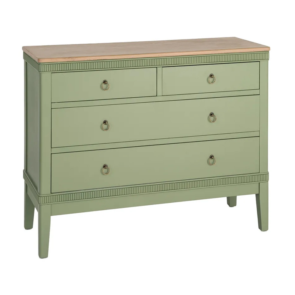 Cómoda Madera Natural Verde 45 x 115 x 90 cm 