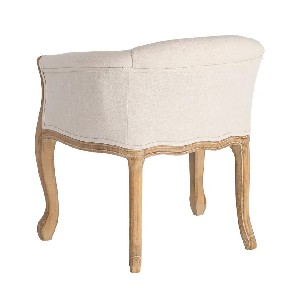 Sillón de Madera Natural Blanco 60 x 63 x 69 cm 