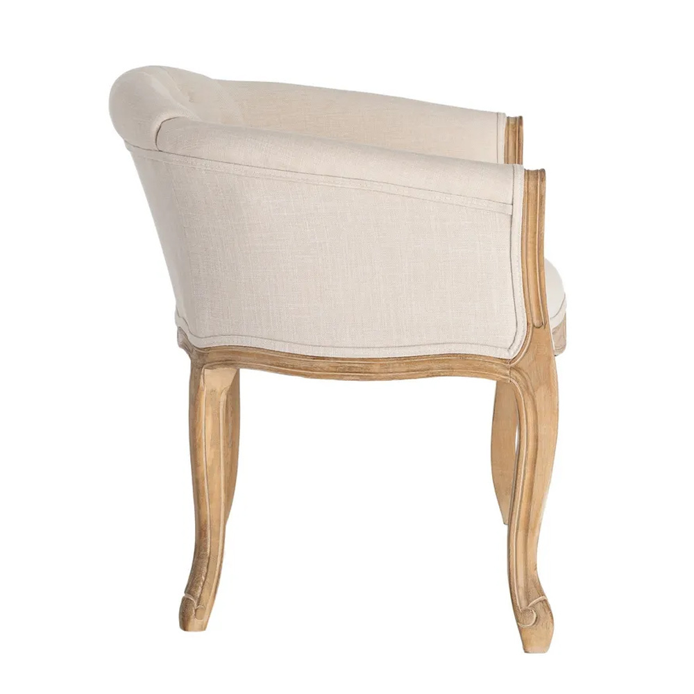 Sillón de Madera Natural Blanco 60 x 63 x 69 cm 
